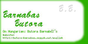 barnabas butora business card